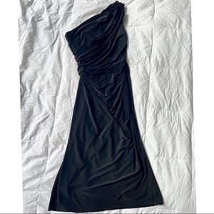 Tadashi Shoji Black One Shoulder Cocktail Dress